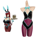 FAIRY TAIL-Erza Scarlet Cosplay Costume Bumnny Girls Outfits Halloween Carnival Suit
