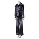 Wednesday Addams Cosplay Costume Pajamas Adult Shirt Pant Sleepwear Clothes Outfits Halloween Carnival Suit