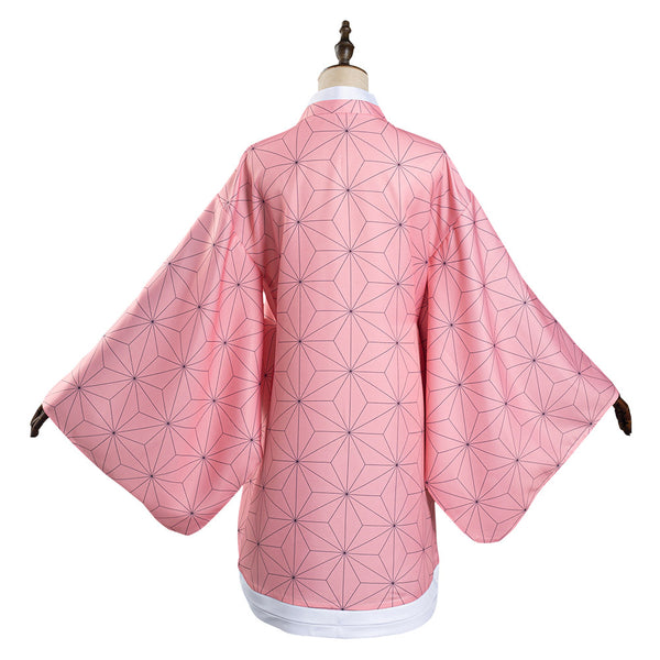 Demon Slayer: Kimetsu no Yaiba Kamado Nezuko Cosplay Costume Kimono Co ...