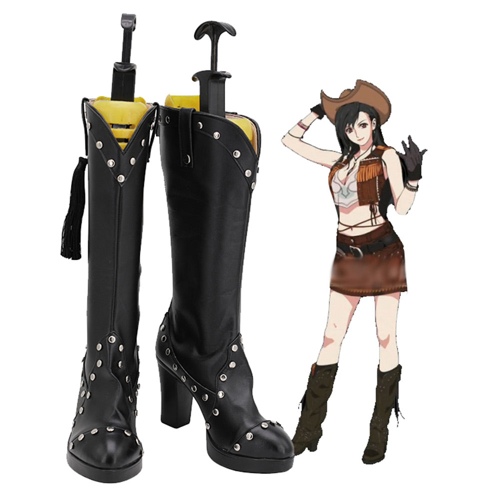 Final Fantasy VII Remake Tifa Lockhart Cosplay Shoes Boots Halloween Costumes Accessory