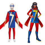 Kids Children Ms.Marvel Kamala Khan Cosplay Costume Outfits Halloween Carnival Suit