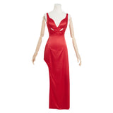 Red Notice (2021)  The Bishop Halloween Carnival Suit Cosplay Costume Women Red Dress Outfits