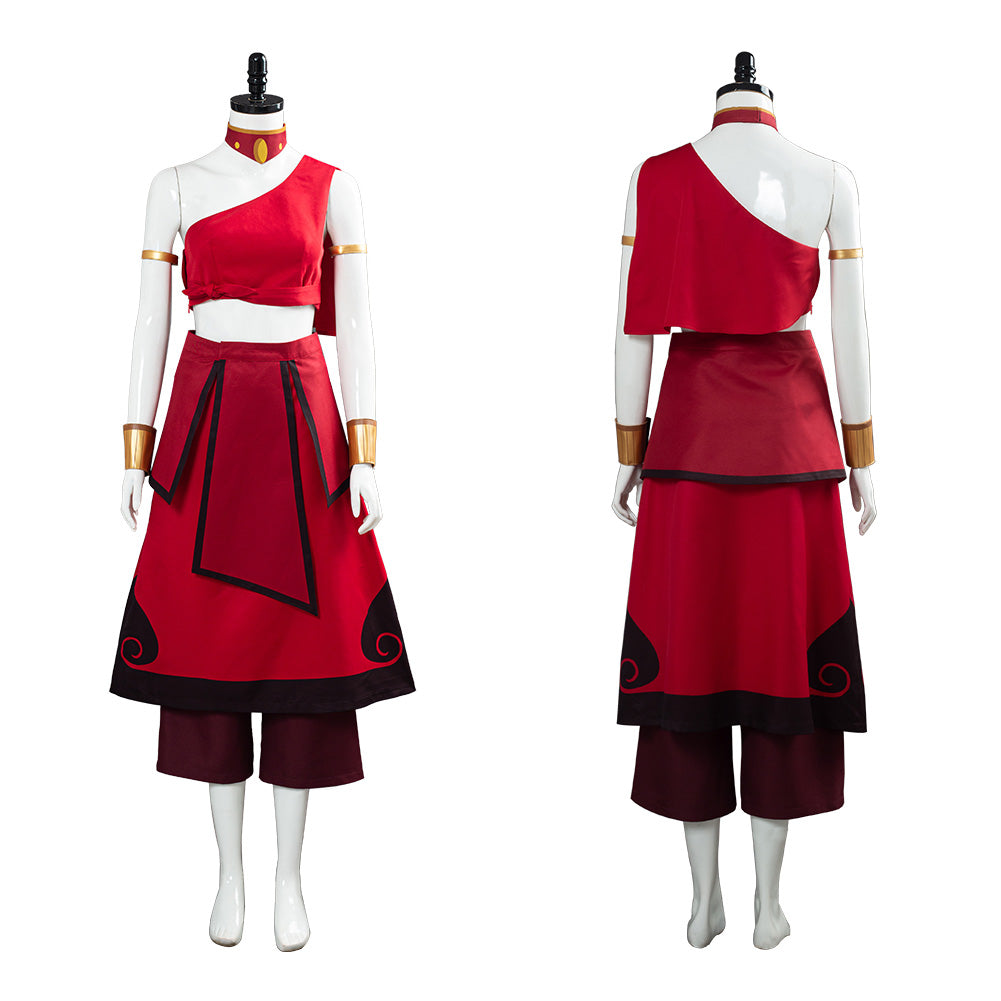 katara red dress Katara Cosplay Outfit