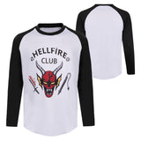 Stranger Things Season 4 (2022) Hellfire Club Shirt Long Sleeve T-shirt Halloween Carnival Suit