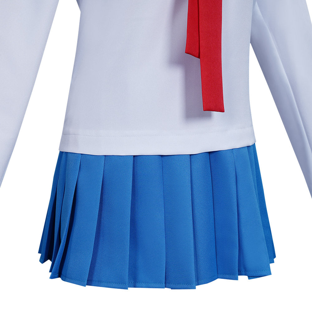 Poputepipikku Pop Team Epic Popuko Pipimi Halloween Carnival Suit Cosplay Costume Blue Uniform Skirt Outfits
