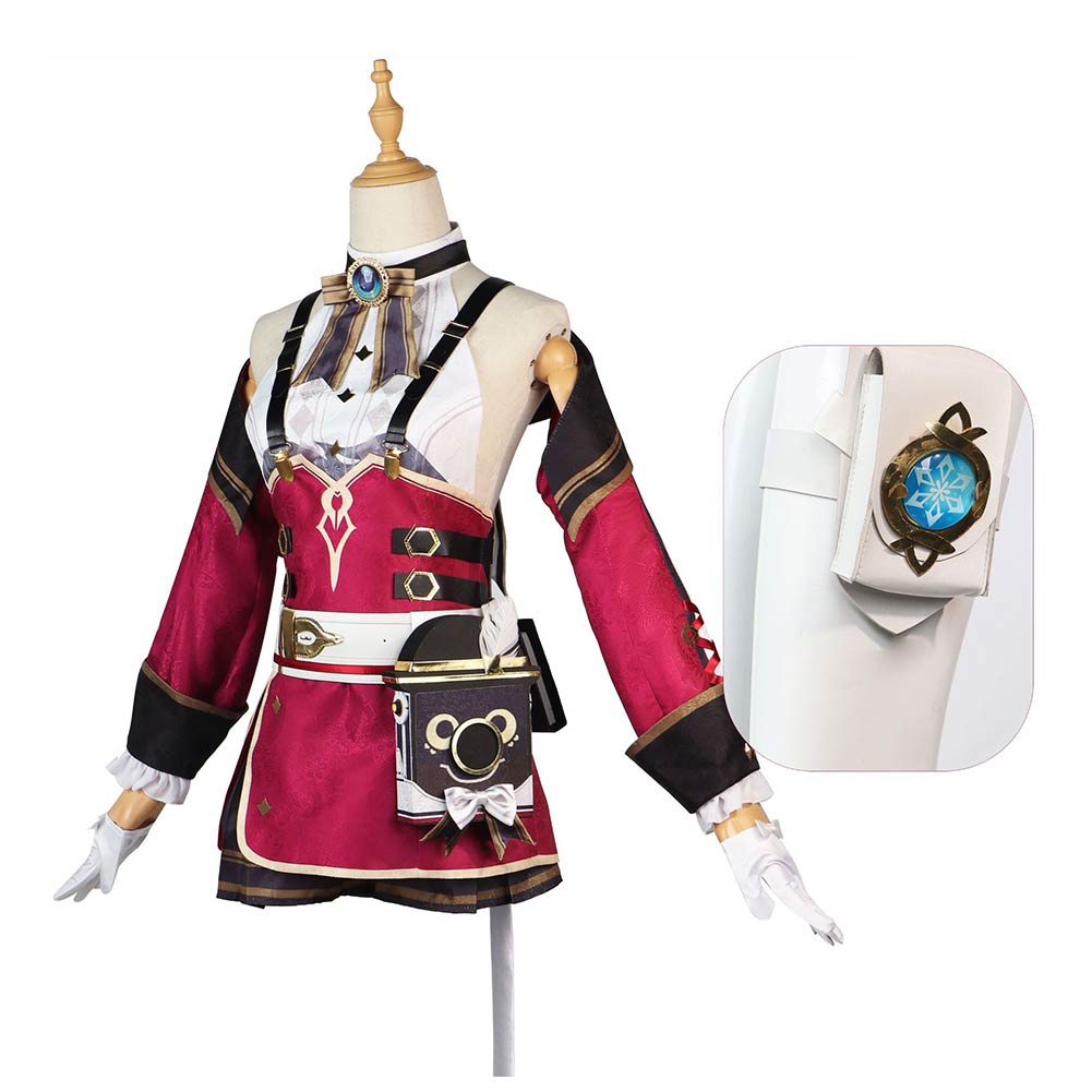 Genshin Impact Charlotte Outfits Halloween Carnival Party Cosplay Costume