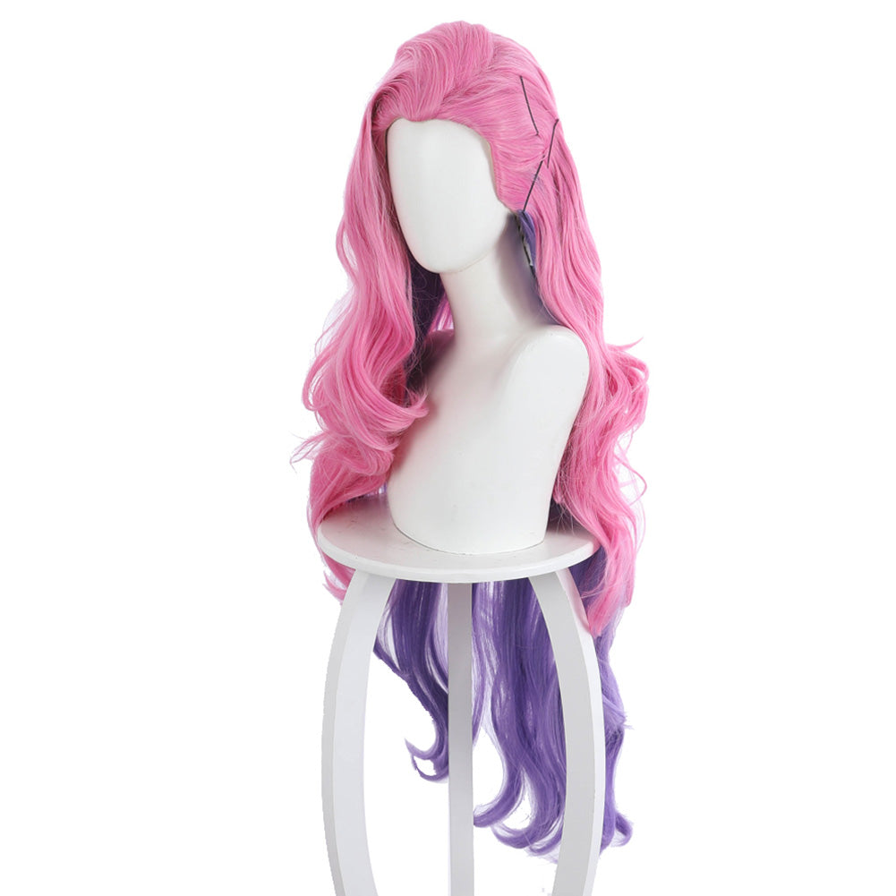 League of Legends LOL KDA Groups Seraphine Cosplay Wig Carnival Halloween Party Props