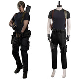 Resident Evil 4 Remake Leon S.Kennedy Halloween Carnival Party Disguise Suit Cosplay Costume