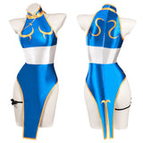 Kids Children Street Fighter(SF) Chun-Li Swimsuit Cosplay Costume Dress Swimwear Outfits Halloween Carnival Suit