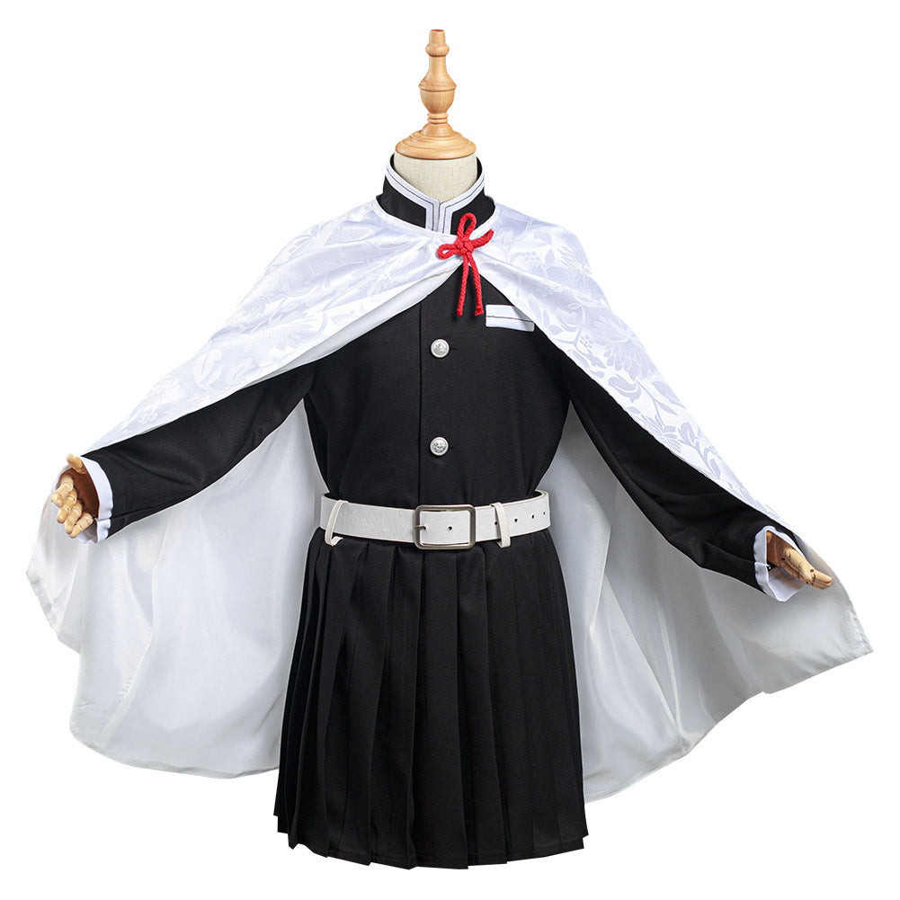 Demon Slayer: Kimetsu no Yaiba Tsuyuri Kanawo Halloween Carnival Suit Cosplay Costume Kids Girls Skirt Cloak Outfits