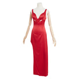 Red Notice (2021)  The Bishop Halloween Carnival Suit Cosplay Costume Women Red Dress Outfits
