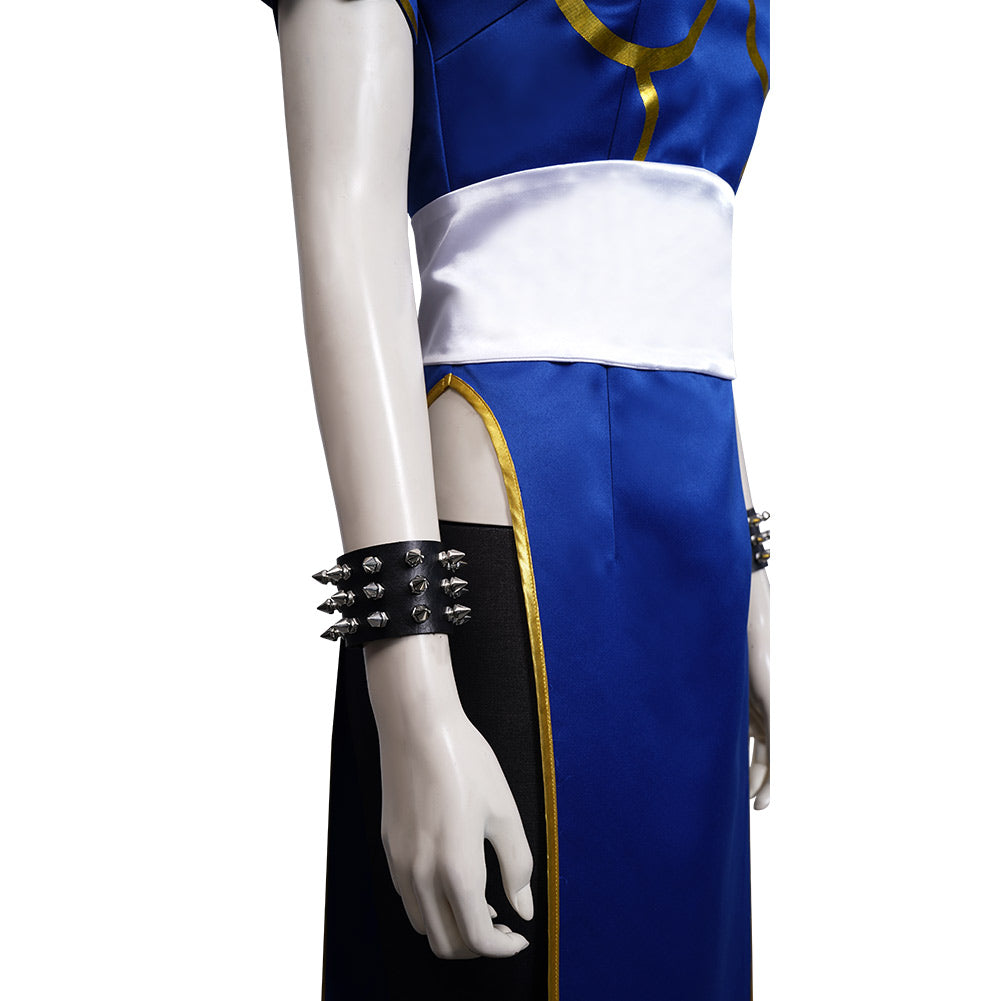 Game Street Fighter(SF)-Chun-Li Halloween Carnival Suit Cosplay Costume Cheongsam Dress Outfits