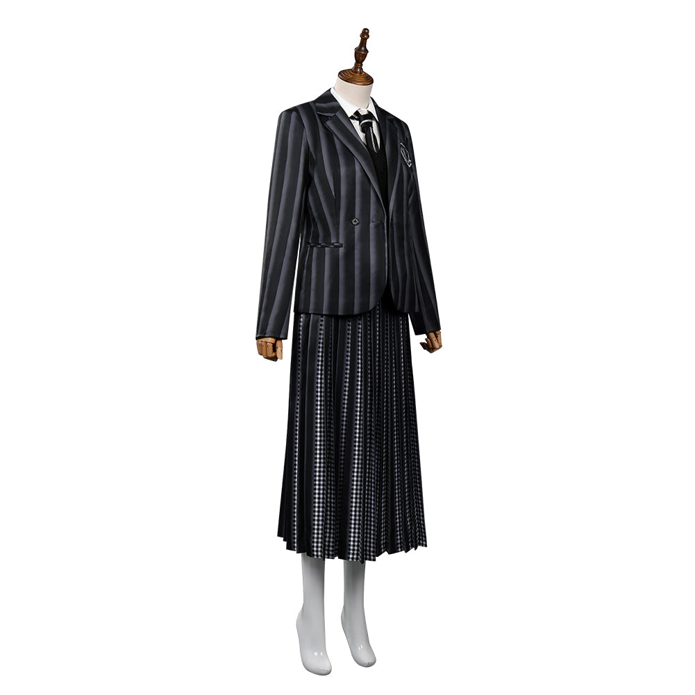 Adult Wednesday Addams Wednesday Cosplay Costume School Uniform Dress ...