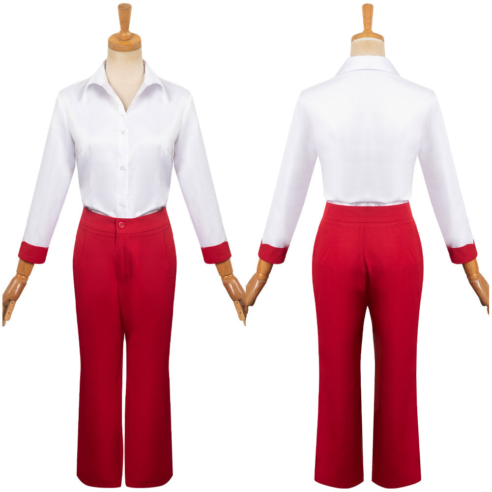 Barbie Movie Rose Red Women Shirt  Pants Outfits Halloween Carnival Cosplay Costume