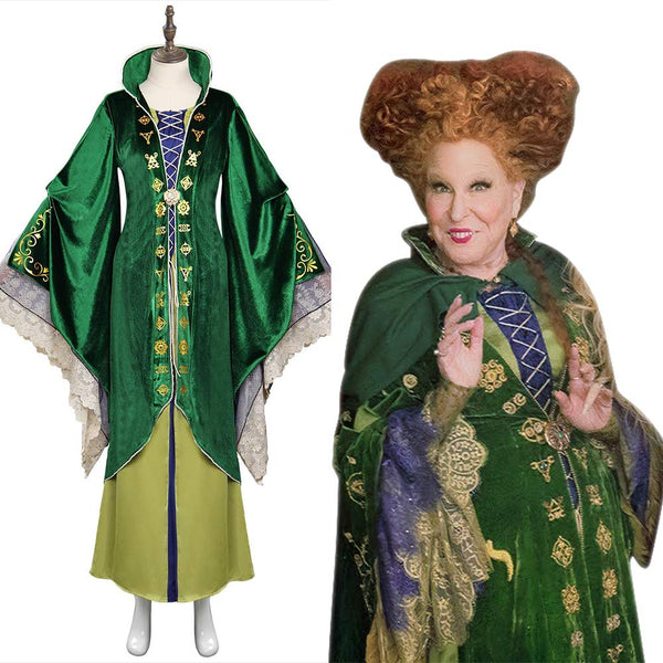 Hocus Pocus 2 Winifred Sanderson Cosplay Costume Dress Outfits Hallowe ...