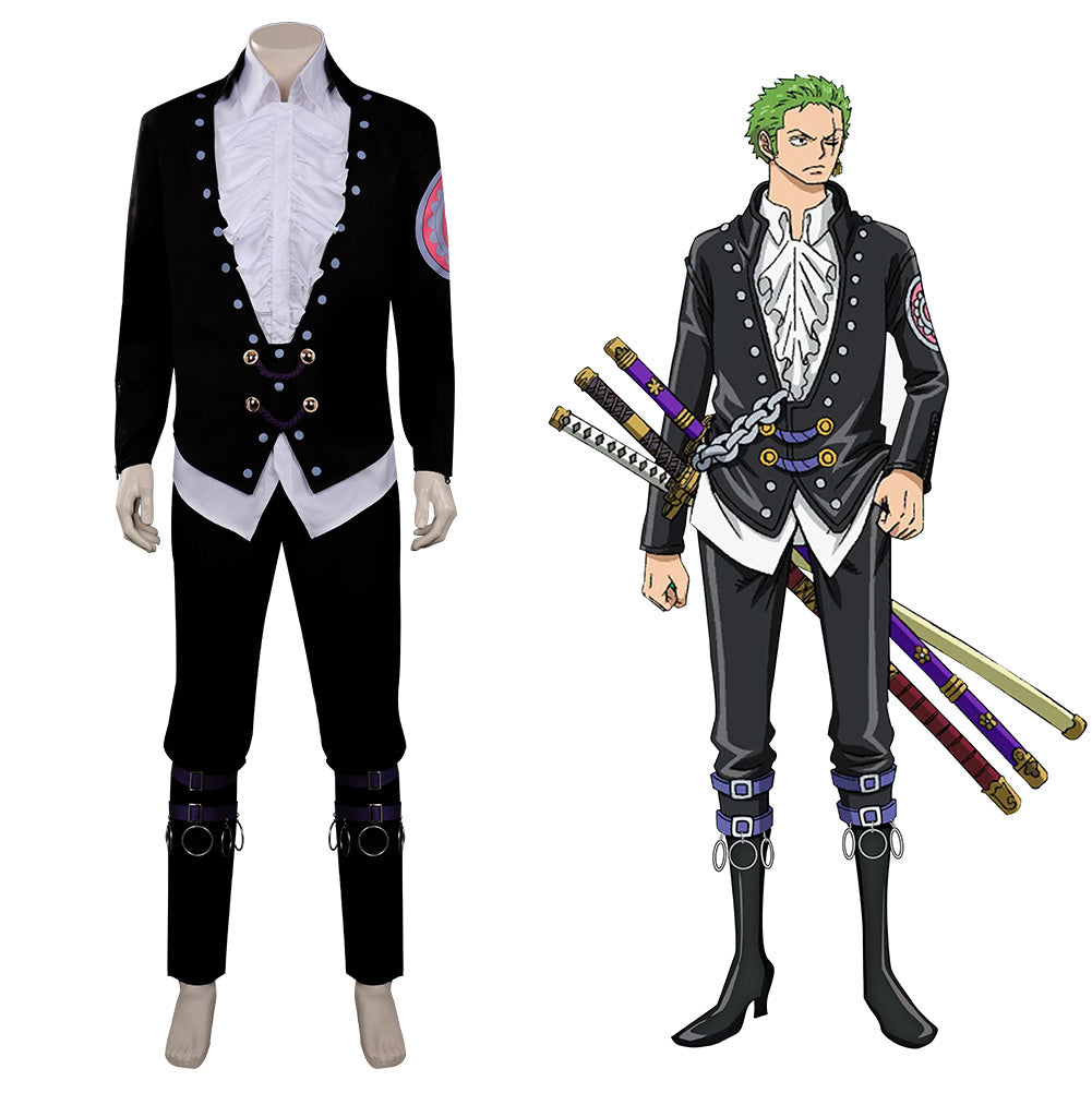 ONE PIECE FILM RED (2022) Roronoa Zoro Cosplay Costume Uniform Outfits ...