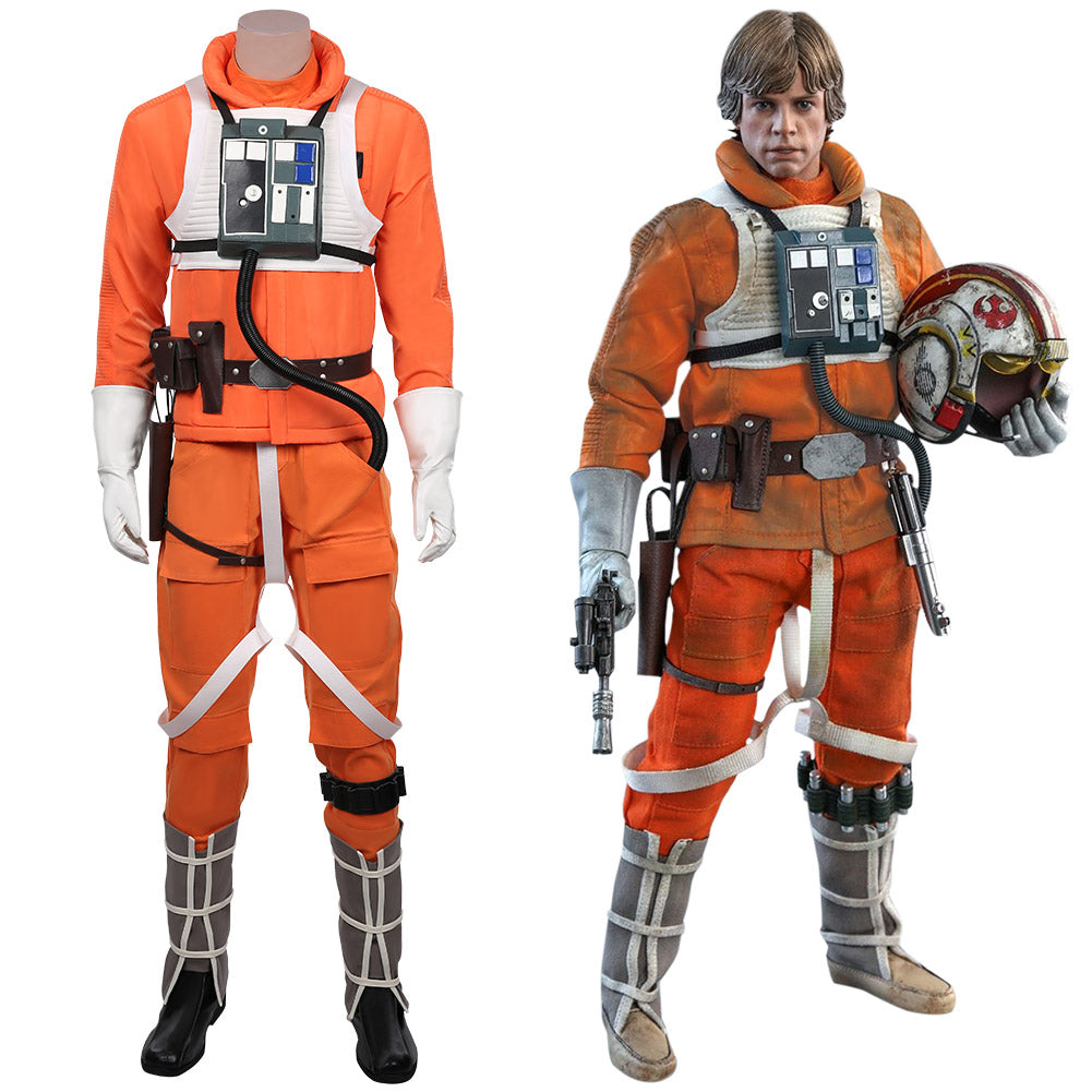 Star Wars-Luke Skywalker Pilot Halloween Carnival Suit Cosplay Costume Jumpsuit Uniform Outfit