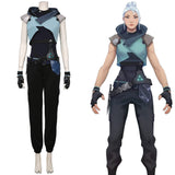 Game Valorant Jett Cosplay Costume Halloween Jumpsuit Outfits