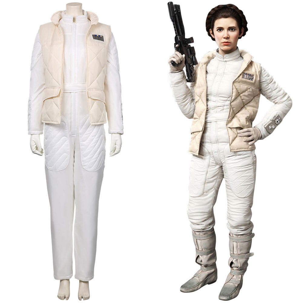 Star Wars-Leia Organa Solo Halloween Carnival Suit Cosplay Costume Jumpsuit Vest Outfits