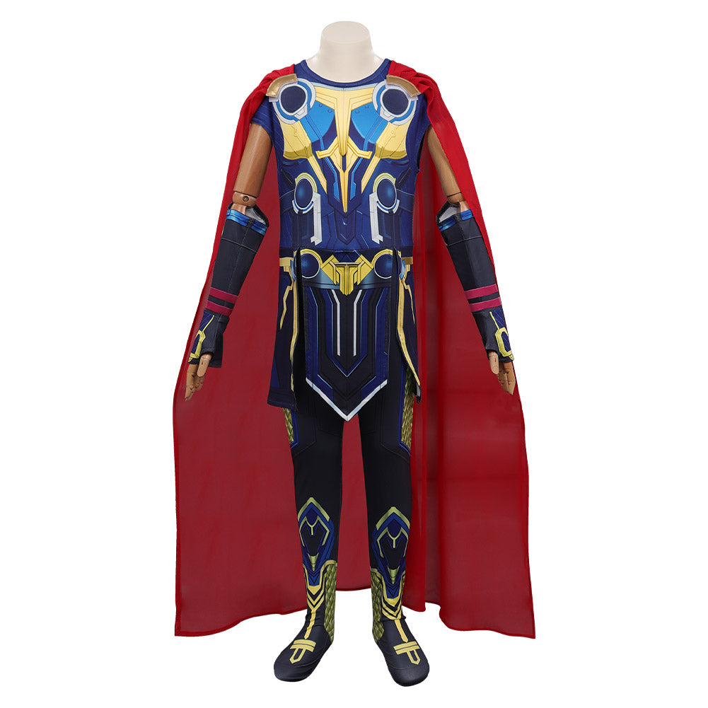 Thor: Love and Thunder (2022) Cosplay Costume Jumpsuit Cloak Outfits Kids Children Halloween Carnival Suit