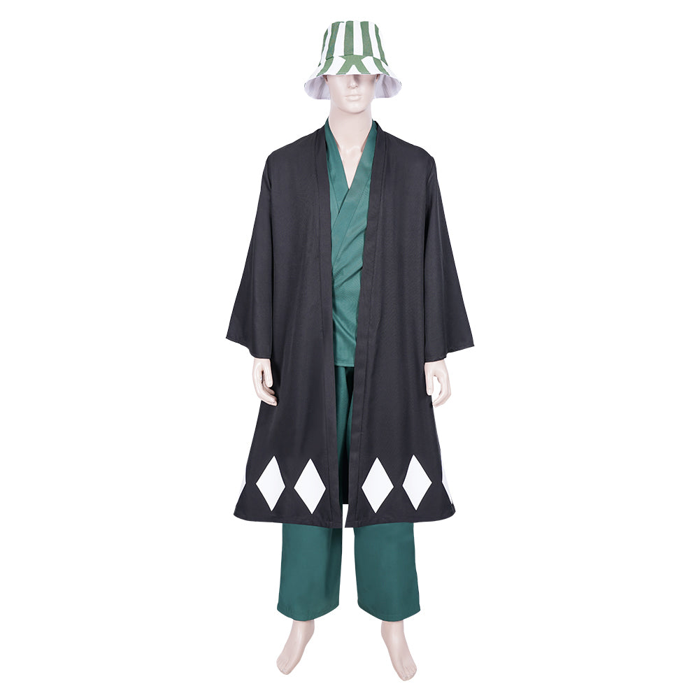 Anime Bleach Urahara Kisuke Halloween Carnival Suit Cosplay Costume Coat Pants Hat Outfits