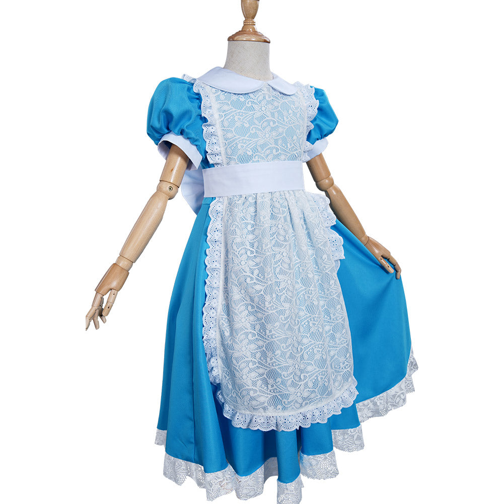 Alice in Wonderland Halloween Carnival Suit Cosplay Costume Kids Girls Dress Apron Outfits