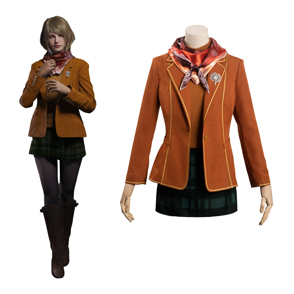 Resident Evil 4 Remake Ashley Graham Cosplay Costume Outfits