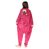 Toy Story 3-Lotso Strawberry Bear Christmas Halloween Costume Cosplay Costume Onesies Pajama Men Women Sleepwear Pyjamas