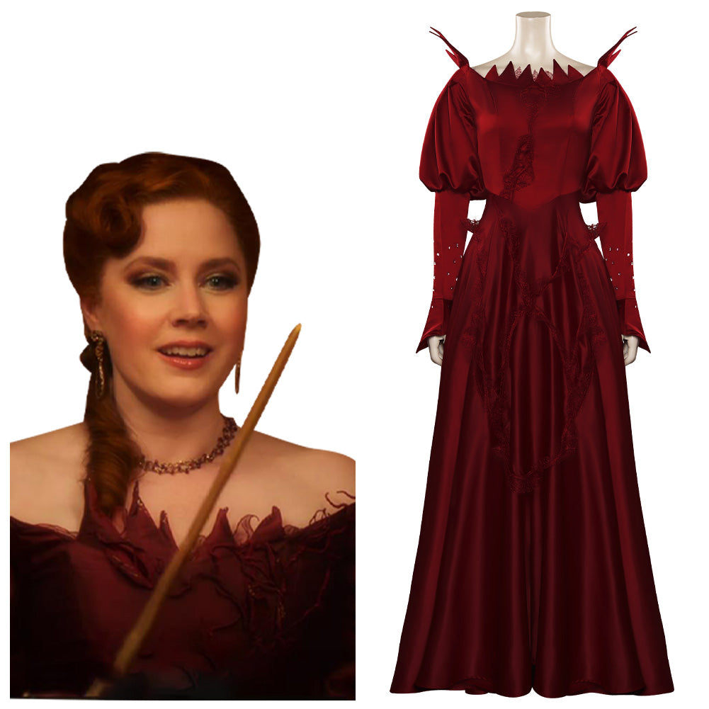 Disenchanted Giselle Cosplay Costume Red Party Dress Outfits Halloween TrendsinCosplay Disenchanted Giselle Cosplay Costume Red Party Dress Outfits Halloween TrendsinCosplay