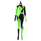 Kim Possible Shego Halloween Carnival Suit Cosplay Costume Adult Jumpsuit Outfits