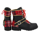 Twisted Wonderland Pomefiore Epel Felmier Cosplay Shoes Black Red Boots