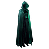 Emerald Sorceress Halloween Carnival Suit Cosplay Costume Cloak Dress Outfits