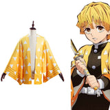 Demon Slayer: Kimetsu no Yaiba Agatsuma Zenitsu Cosplay Costume Kimono Coat