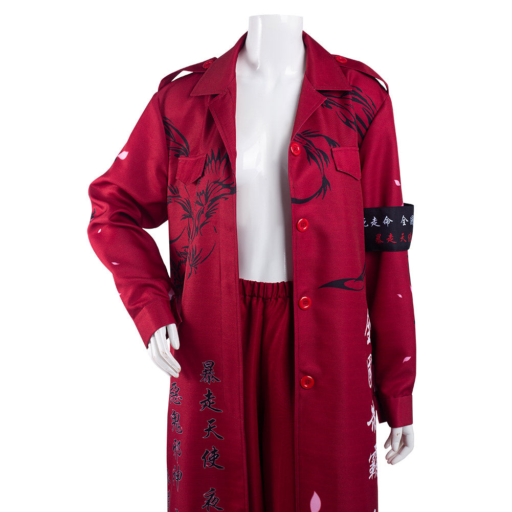 Japanese Bosozoku Kimono Halloween Carnival Suit Cosplay Costume Coat Pants Outfits