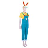 Animal Crossing: New Horizons-Zipper T. Bunny Halloween Carnival Costume Cosplay Costume Men T-shirt Overalls Outfits