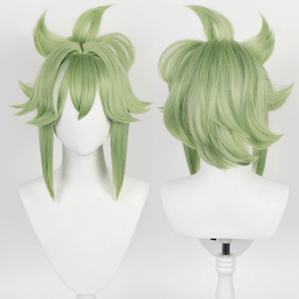 Genshin Impact Kuki Shinobu Cosplay Wig Heat Resistant Synthetic Hair Carnival Halloween Party Props