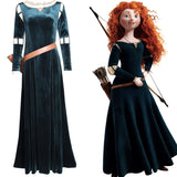 Brave Merida Princess Cosplay Costumes Dress Outfits Halloween Carnival Suit