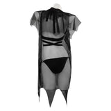 Wednesday Adams Wednesday Cosplay Costume Swimsuit Cloak Outfits Halloween Carnival Party Suit