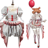 Pennywise Horror Pennywise The Clown Costume Cosplay Costume Outfit for Women Girls Halloween Carnival