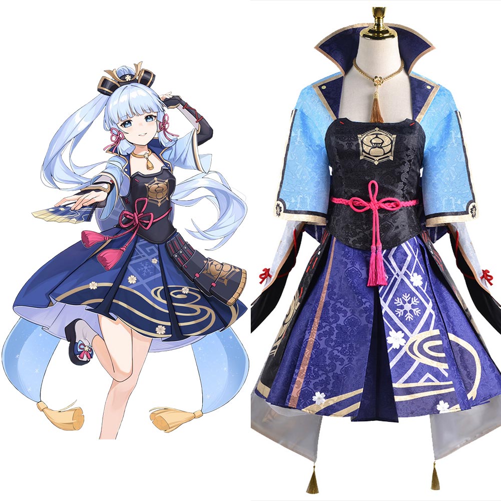Genshin Impact Kamisato Ayato/Kamisato Ayaka Cosplay Costume Uniform Outfits Halloween Carnival Suit