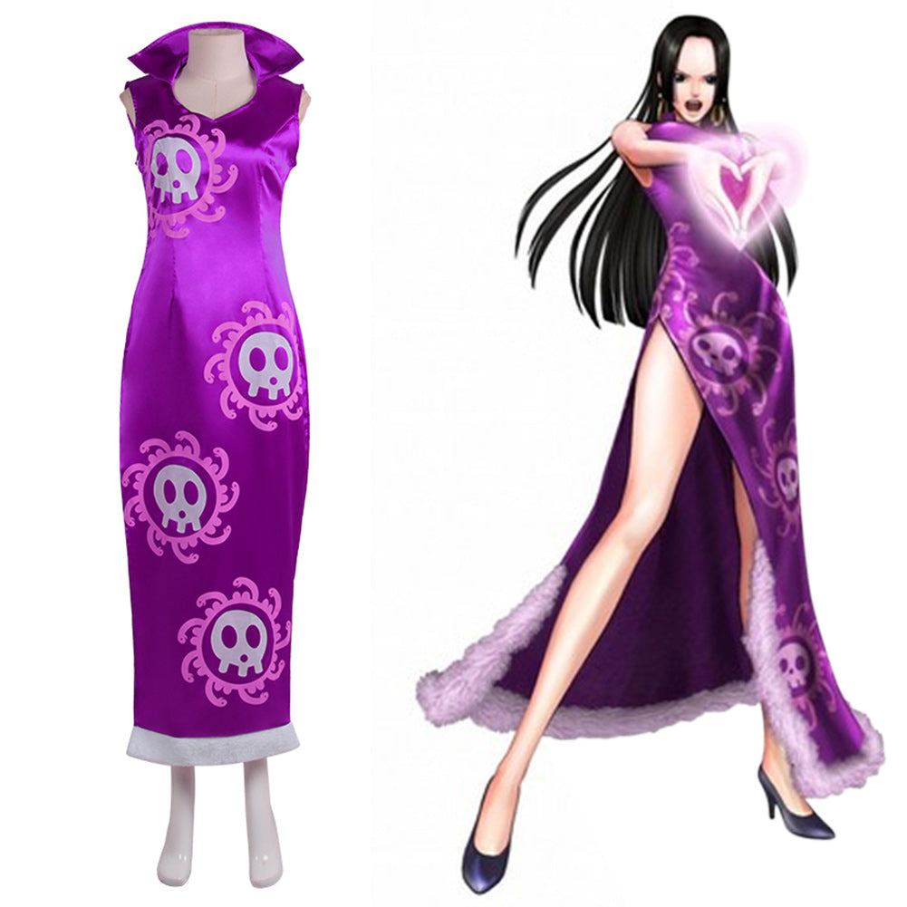 One Piece Boa Hancock Halloween Carnival Suit Cosplay Costume Dress Ou – TrendsinCosplay