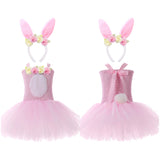 Kids Girls Easter Bunny Cosplay Costume Outfits Halloween Carnival Suit