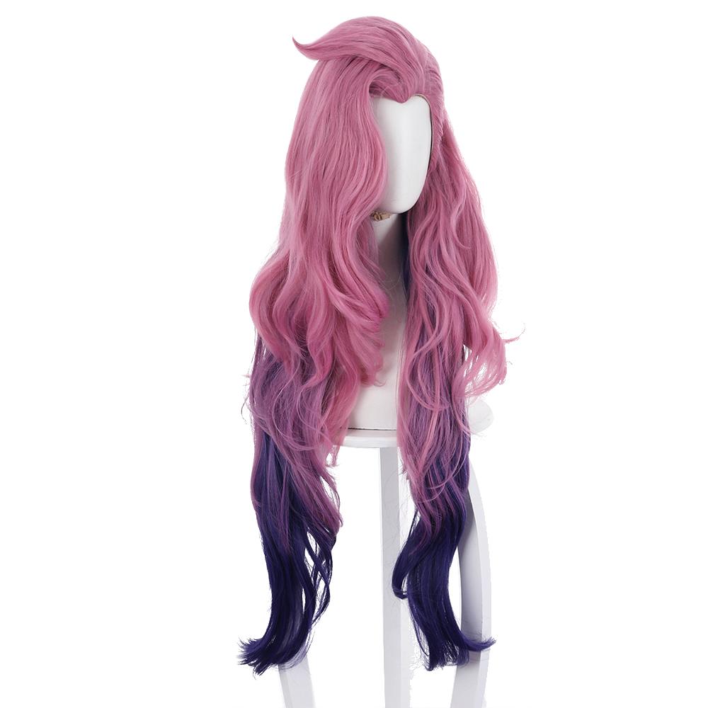 League of Legends LOL KDA Groups Seraphine Long Curly Wig Cosplay Wigs