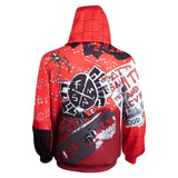 Spider-Man: Into the Spider Verse Spider Punk Hoodie​​ Sweater Halloween Carnival Cosplay Costume 