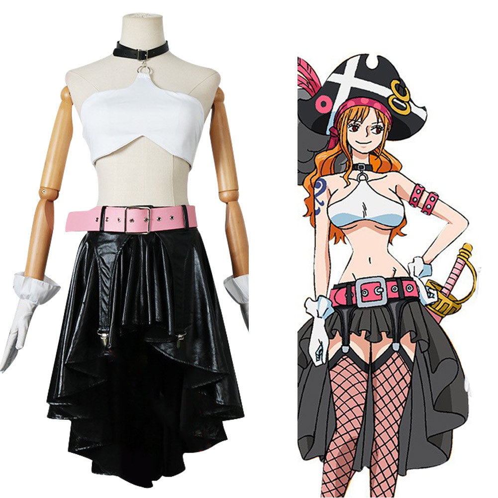 One Piece Film: Red Nami Cosplay Costume Outfits Halloween Carnival Suit