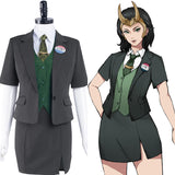 Loki  Cosplay Costume Women Uniform Skirt Outfits Halloween Carnival Suit