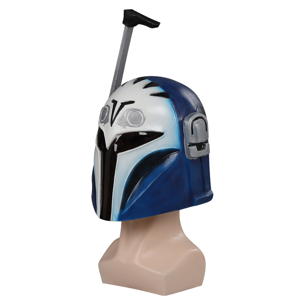 The Mandalorian Latex Helmet - Full Head Mando Mask With LED Glow For Halloween, Cosplay & Collectors (Adults & Teens)