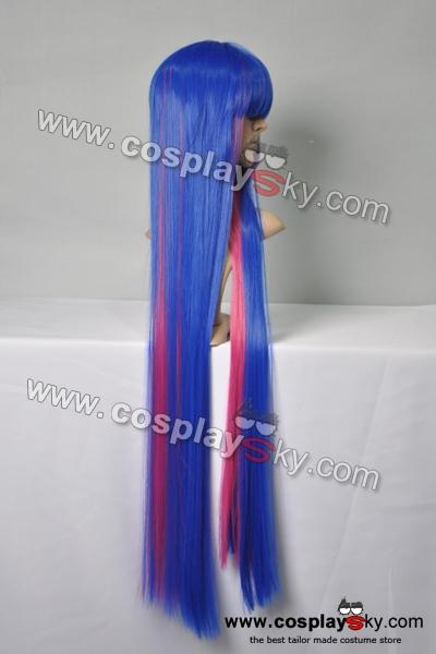 Panty And Stocking Dark Blue Pink Cosplay Wig