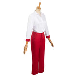 Barbie Movie Rose Red Women Shirt  Pants Outfits Halloween Carnival Cosplay Costume