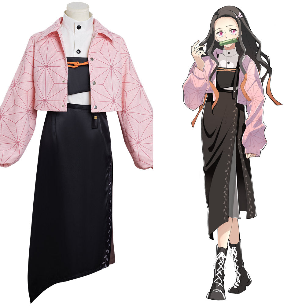 Demon Slayer Kamado Nezuko Halloween Carnival Suit Cosplay Costume Dress Outfits Re-creation Design
